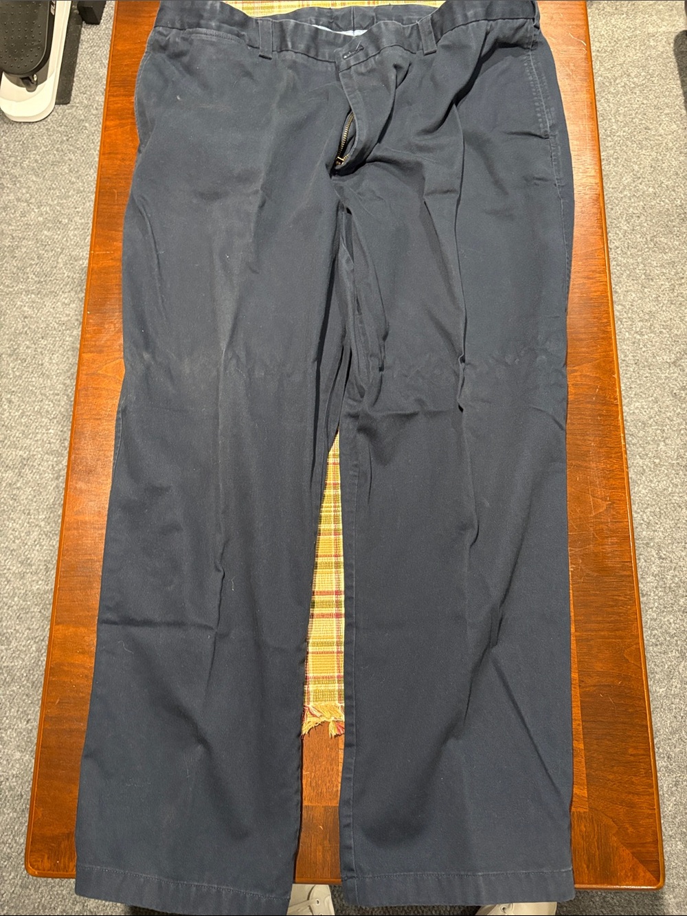 Duluth Trading Co Navy Straight-Leg Chinos